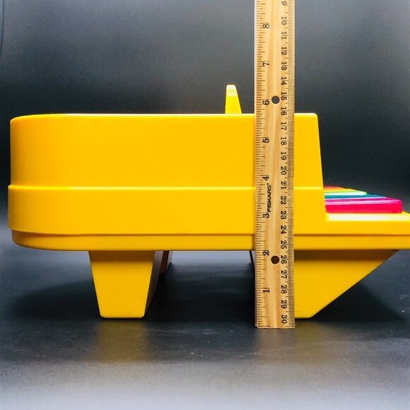 Vintage 1986 FISHER PRICE Grand Piano 8 Pop Up Music Note Rainbow Keys Retro Toy - Picture 15 of 15